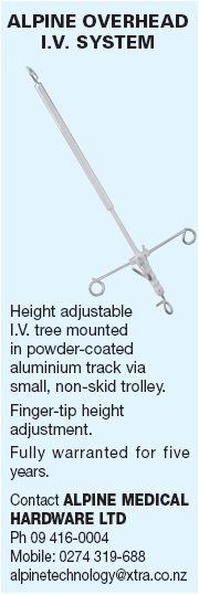Overhead IV System:     